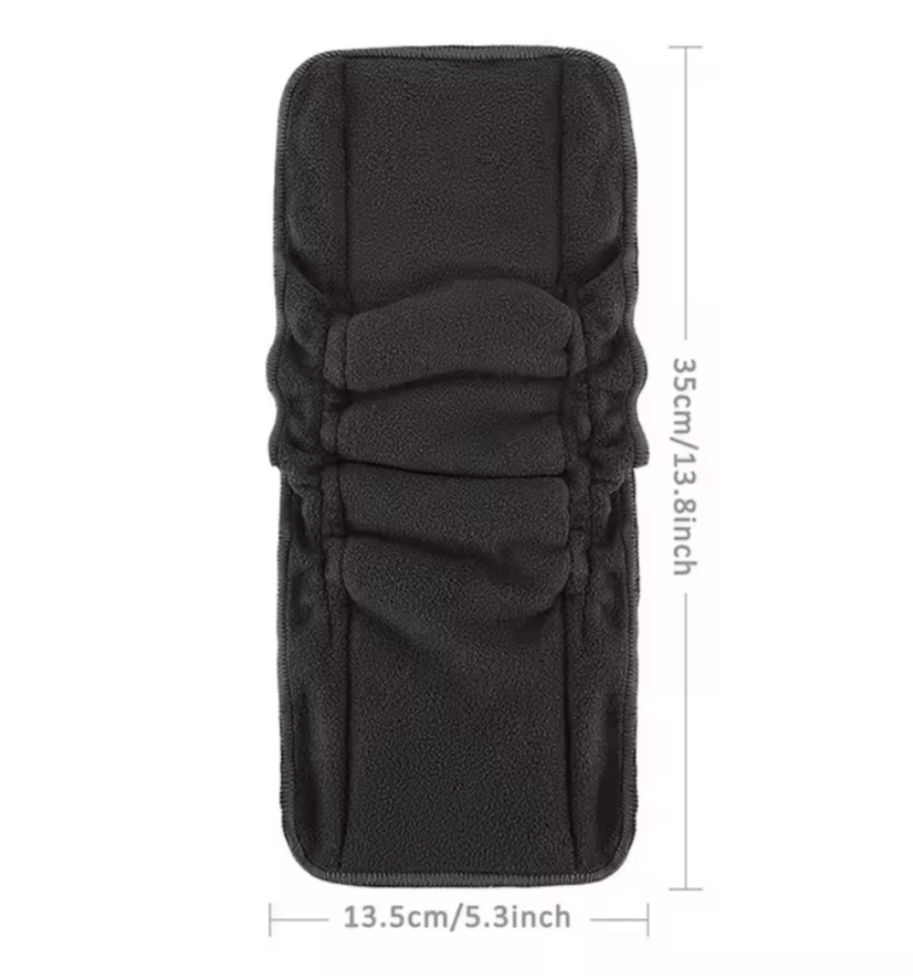 Wet Diaper Bag + 5 Bamboo Charcoal Inserts for Cloth Diapers – Travel Friendly & Leakproof