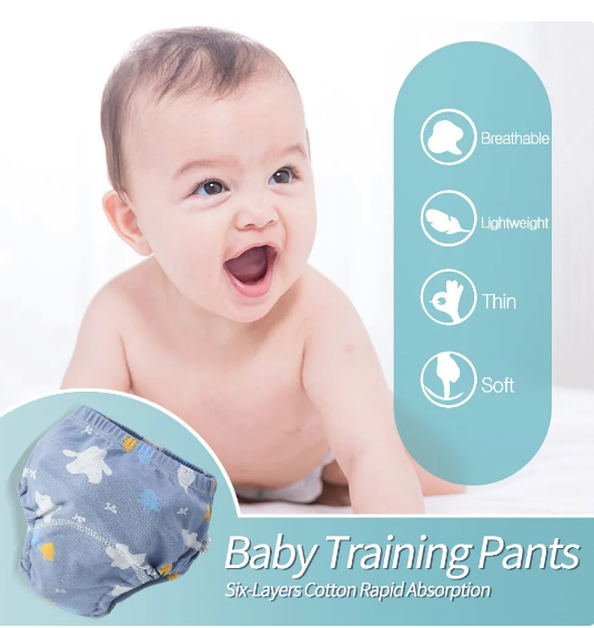 6 Layer Reusable Cotton Baby Training Pants